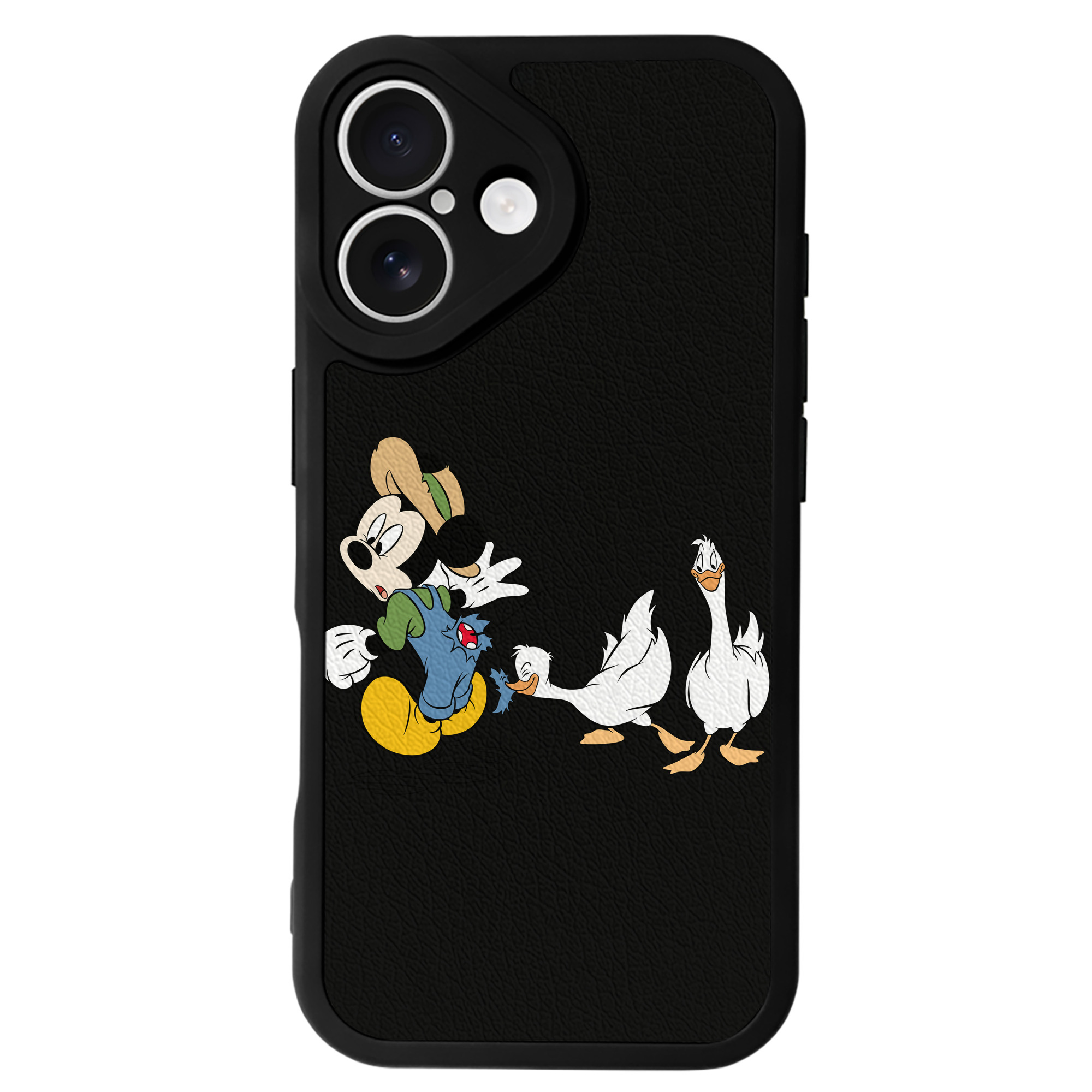 （画像用） ミッキーマウス Mickey Mouse 【iPhone 16シリーズ対応】シリコンスマホケース（レザー調） 材質：シリコン